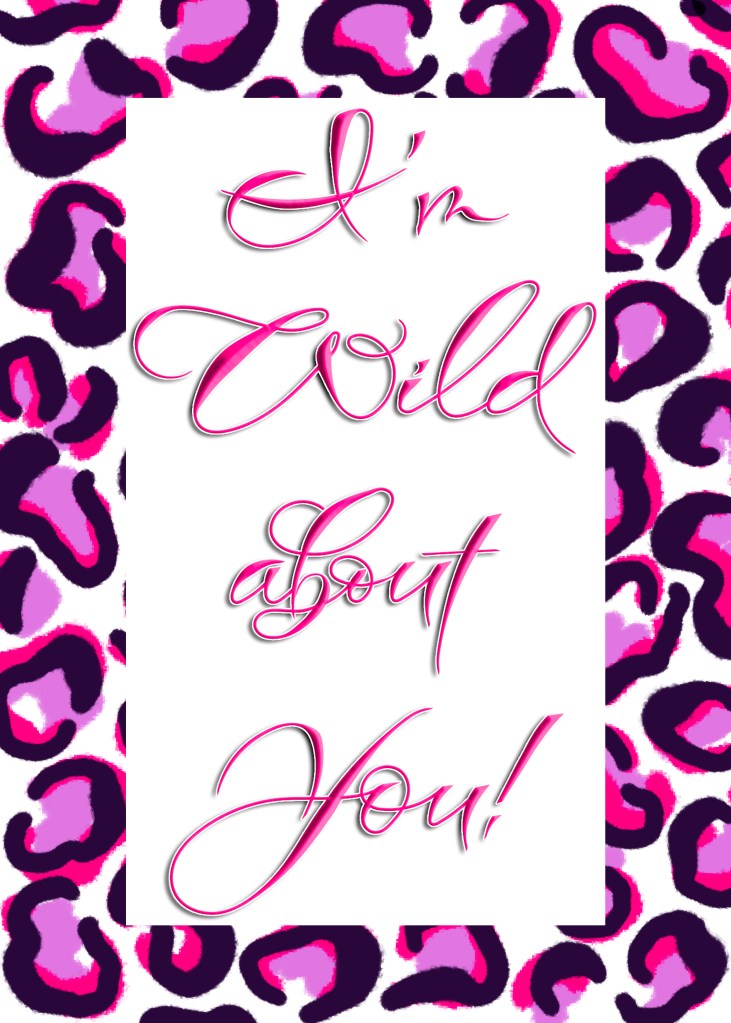 I'm Wild about you!  Lettering for decor, accessories or cards.  Design is available as a vector image.  Available art for art licensing

Calligraphy with leopard print design

spot calligraphy